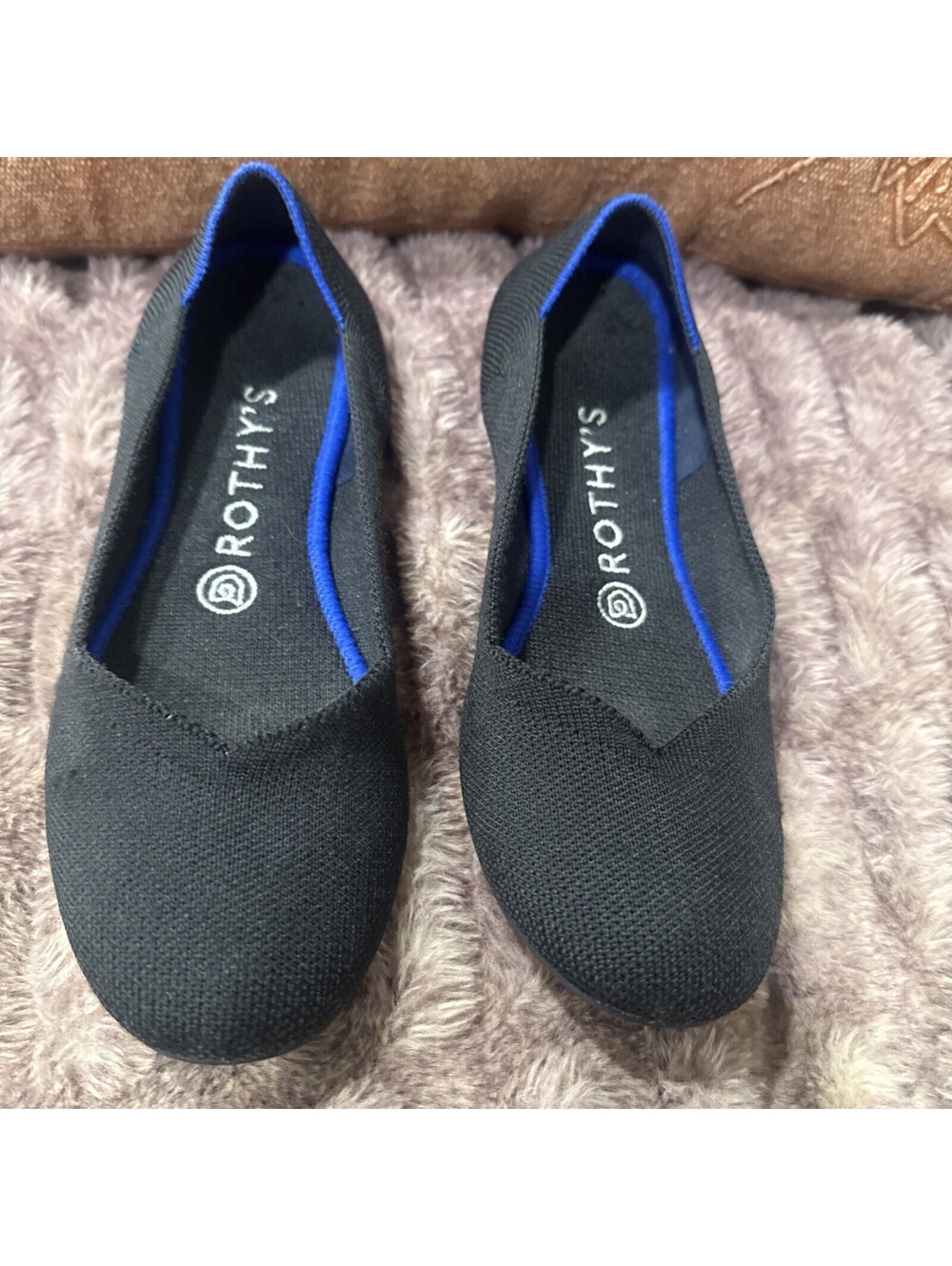 Rothy's The Point Black Slip On Flat Shoes Women's Size US 8